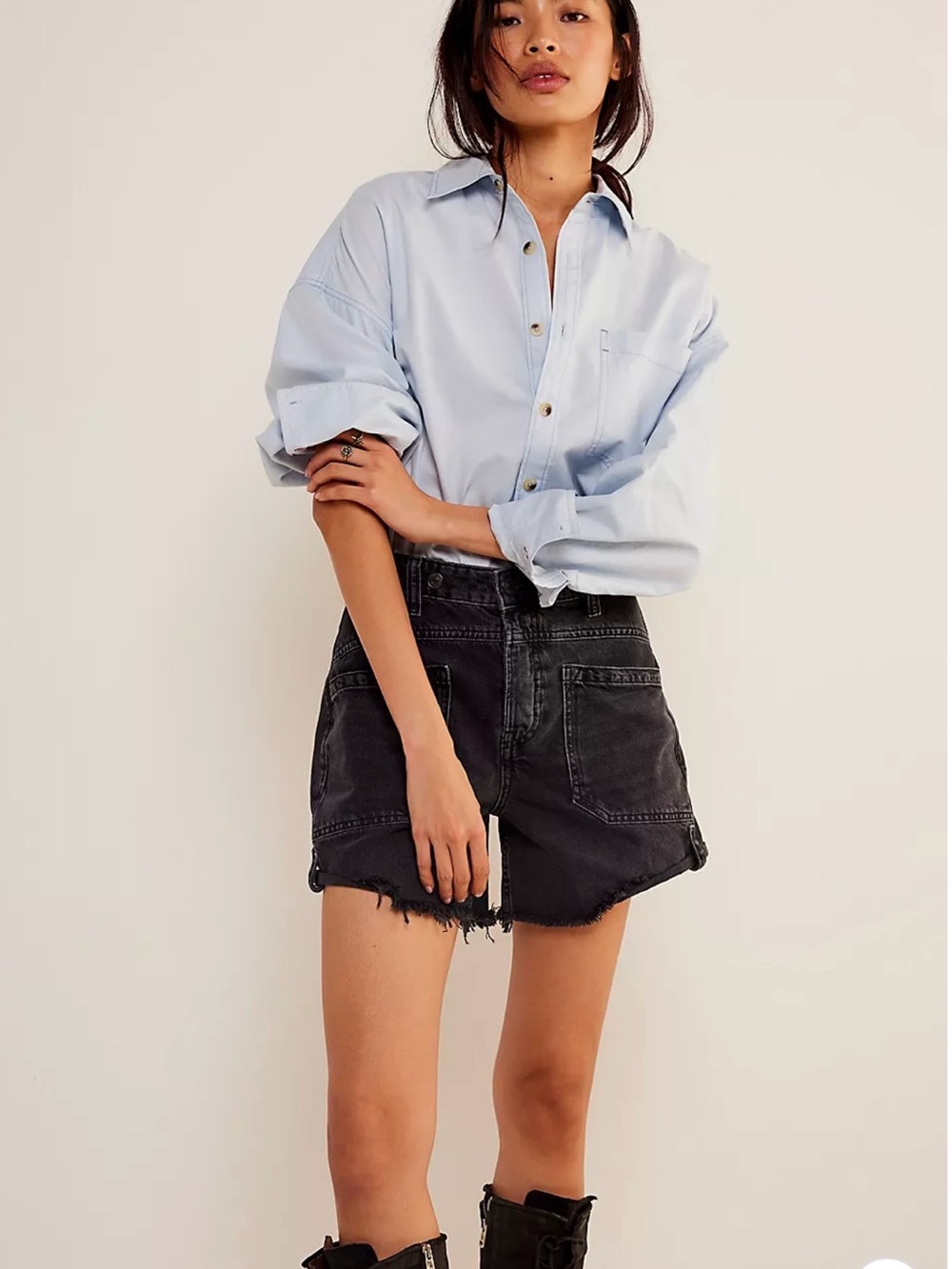 NWT FREE PEOPLE WE THE FREE PALMER SHORTS - OUTER SPACE